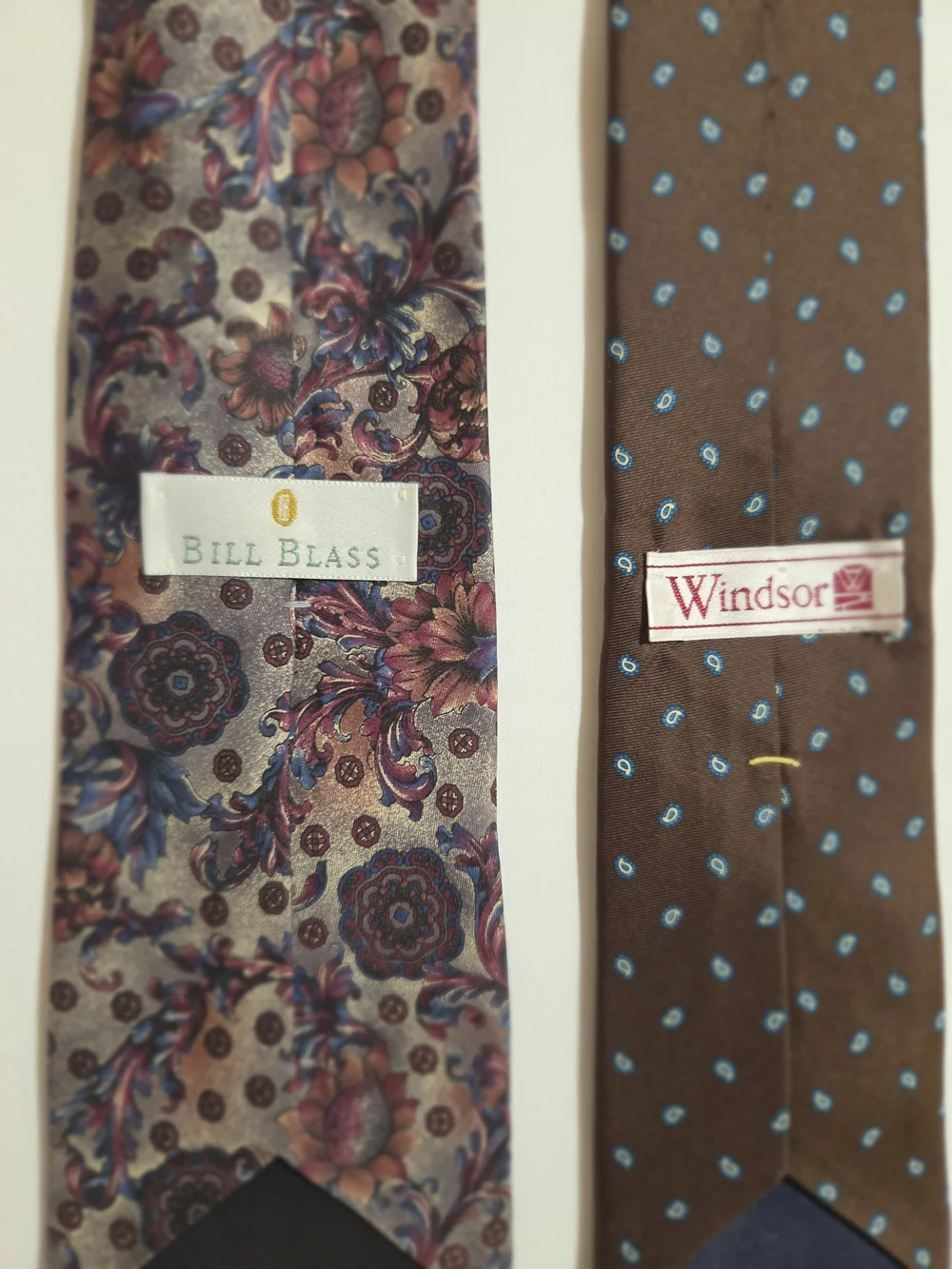 Lot of 4 Vtg Silk Ties Bill Blass, Windsor Hand Made, Kuppenheimer Italian Silk